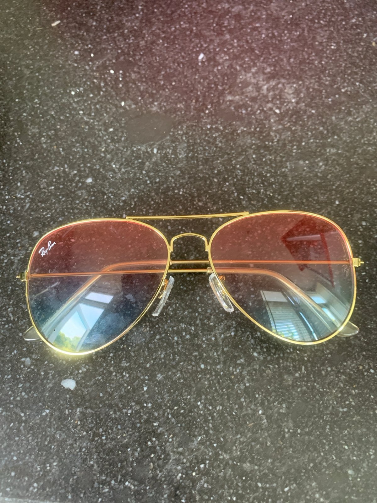 Ray-Ban Aviator Zonnebril met Gekleurde Glazen, Zonnebril, Overige kleuren, Verzenden, Zo goed als nieuw