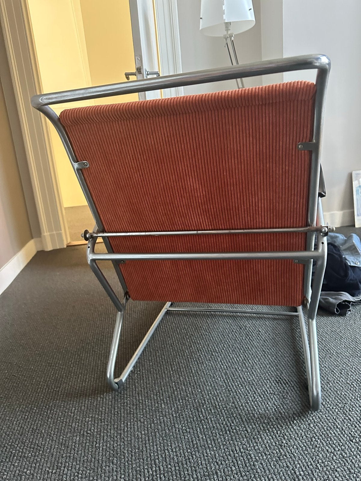 Gispen fauteuil - Opnieuw bekleed en gevuld, Ophalen, Zo goed als nieuw, Metaal, 75 tot 100 cm
