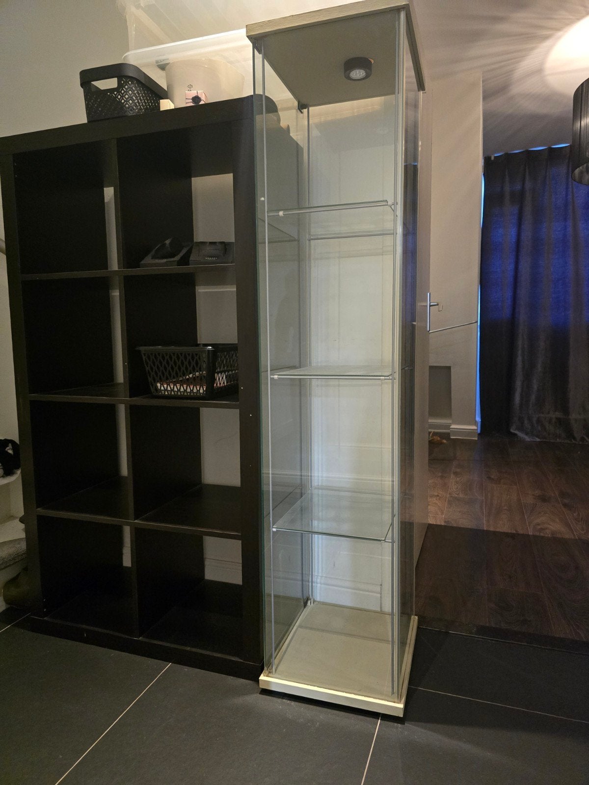 Ikea vakkenkast, vitrine kast ook te koop., Huis en Inrichting, Kasten | Vitrinekasten, Ophalen of Verzenden, 25 tot 50 cm, 50 tot 100 cm