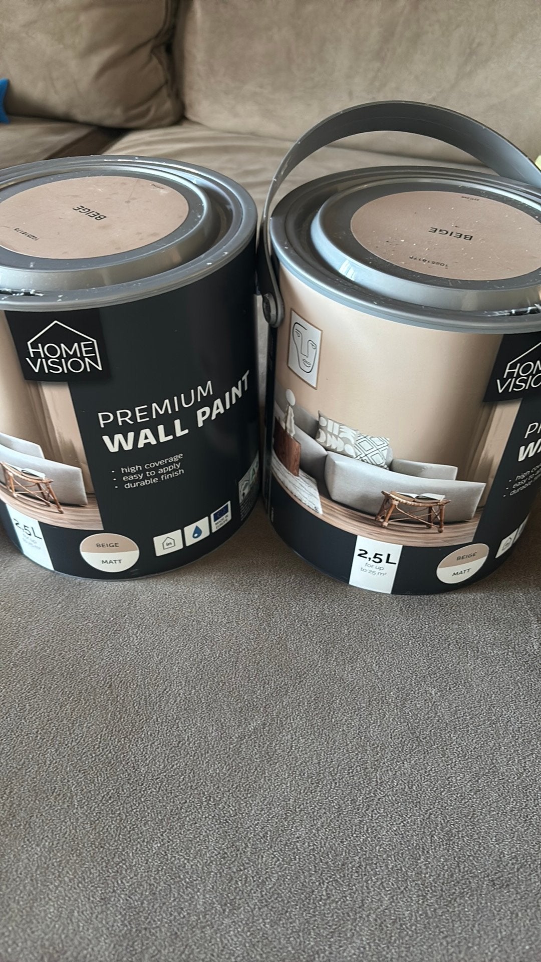 Muur verf, Ophalen, Zo goed als nieuw, Beige