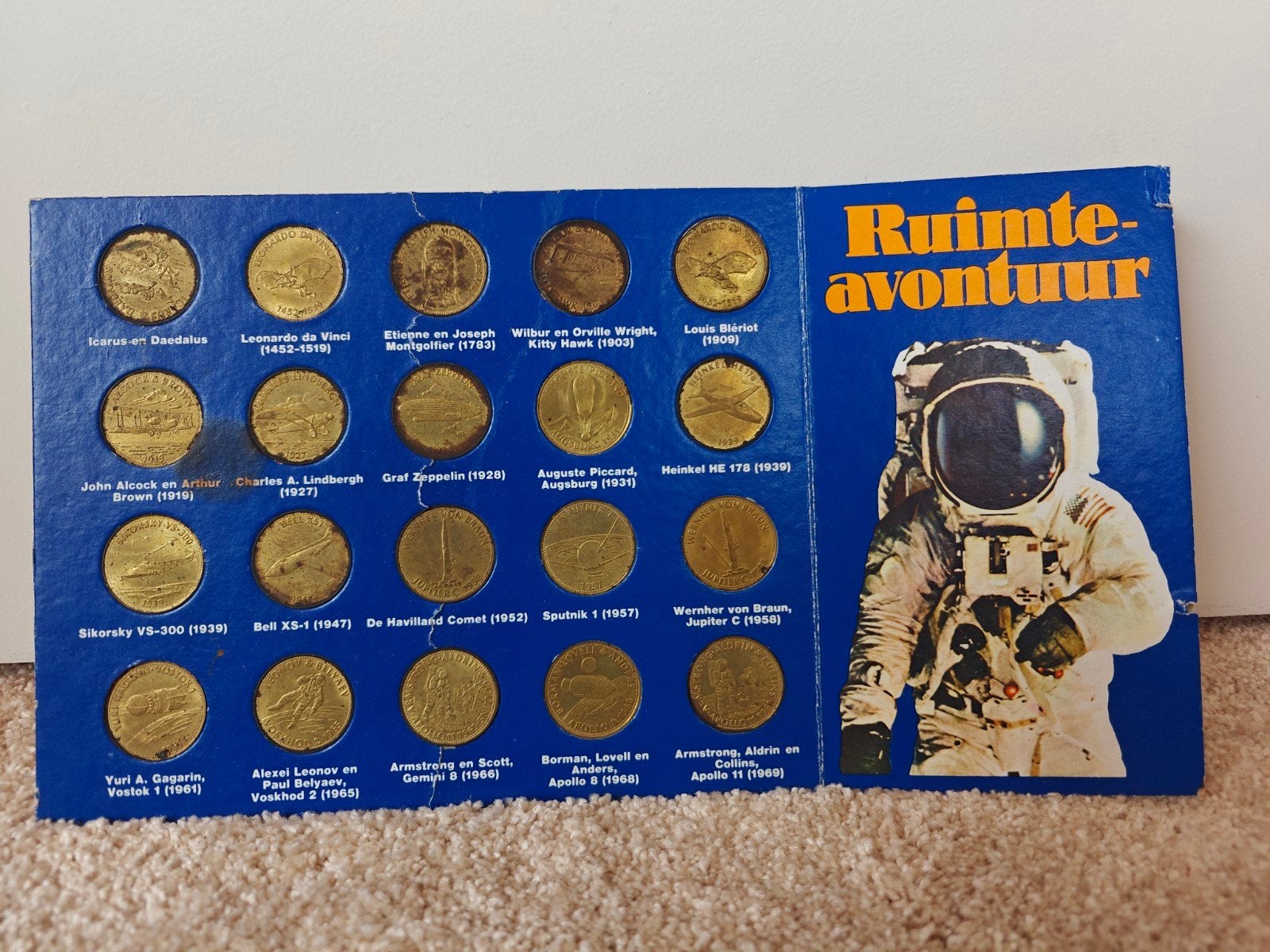 Origineel Ruimte Avontuur Muntenalbum uit 1969, Ophalen of Verzenden, Koningin Juliana, Overige waardes, Setje