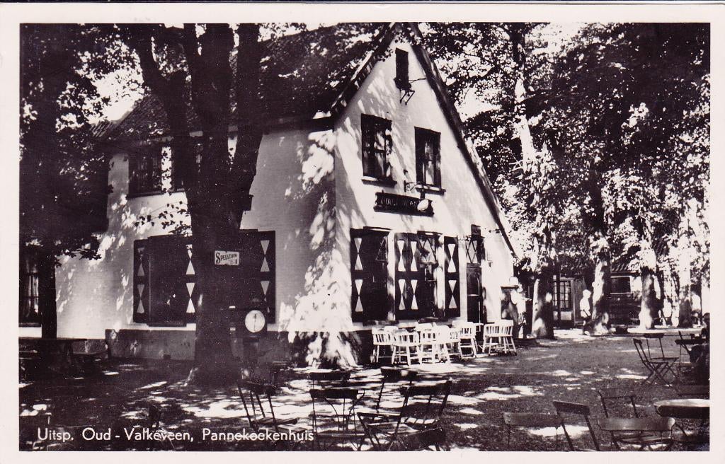 Oud-Valkeveen. Pannenkoekenhuis. (1949), Ophalen of Verzenden, 1940 tot 1960, Gelopen, Noord-Holland