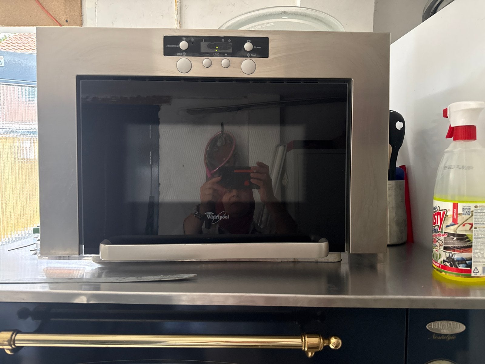 Whirlpool Inbouw Combimagnetron - RVS, Witgoed en Apparatuur, Magnetrons, Combimagnetron, Gebruikt, Grill, Ophalen of Verzenden
