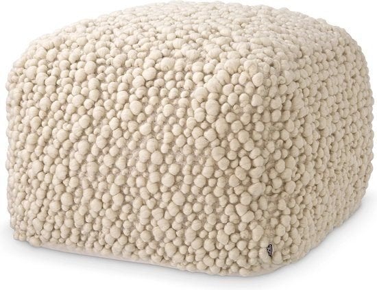 Eichholtz luxe design stool poef Ivory Schillinger 60  40 cm, Huis en Inrichting, Banken | Voetenbanken en Poefen, Nieuw, Ophalen of Verzenden