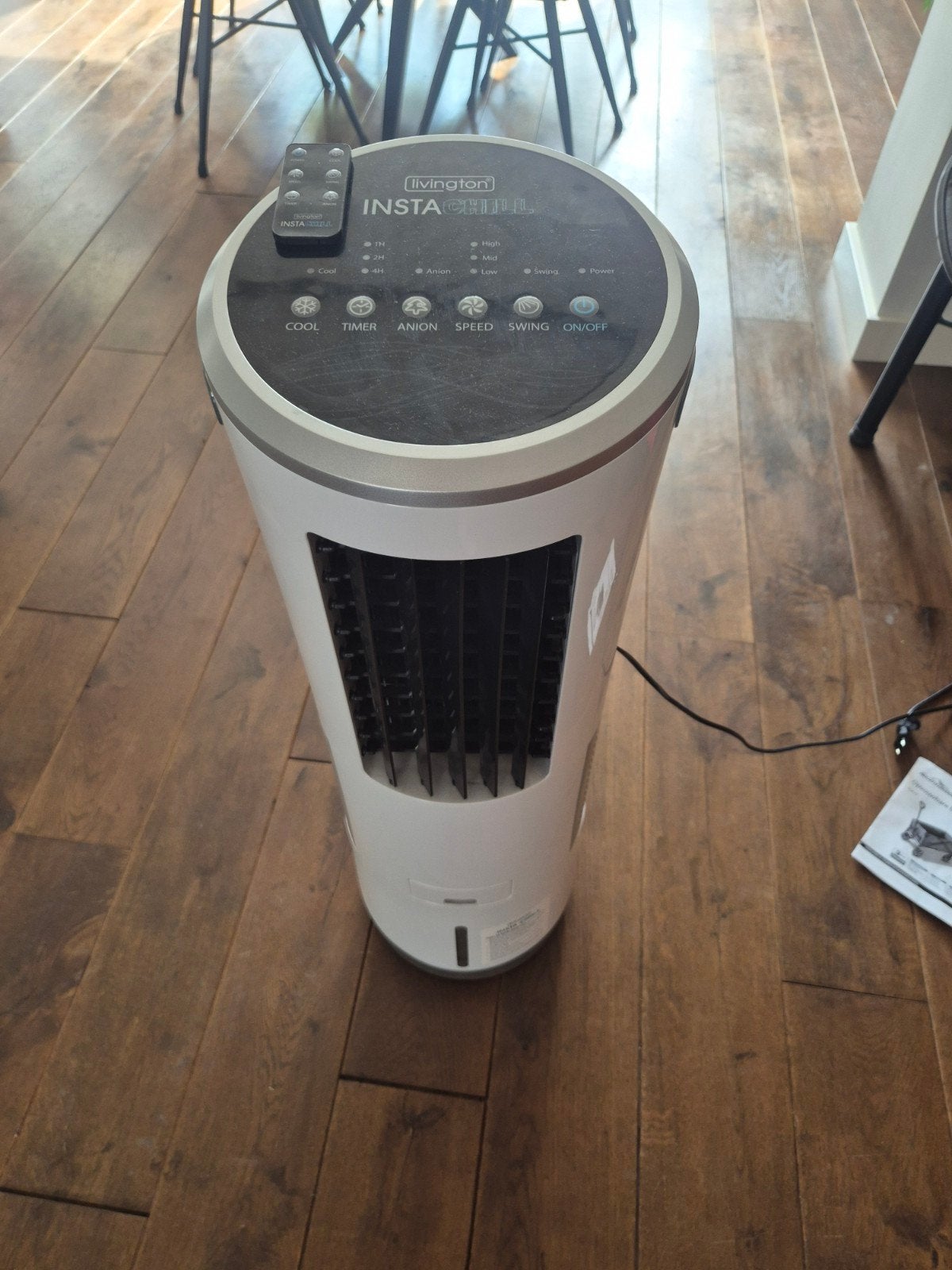 Livington Insta Chill Mobiele Airco met Afstandsbediening, Gebruikt, Minder dan 60 m³, 3 snelheden of meer, Ophalen of Verzenden
