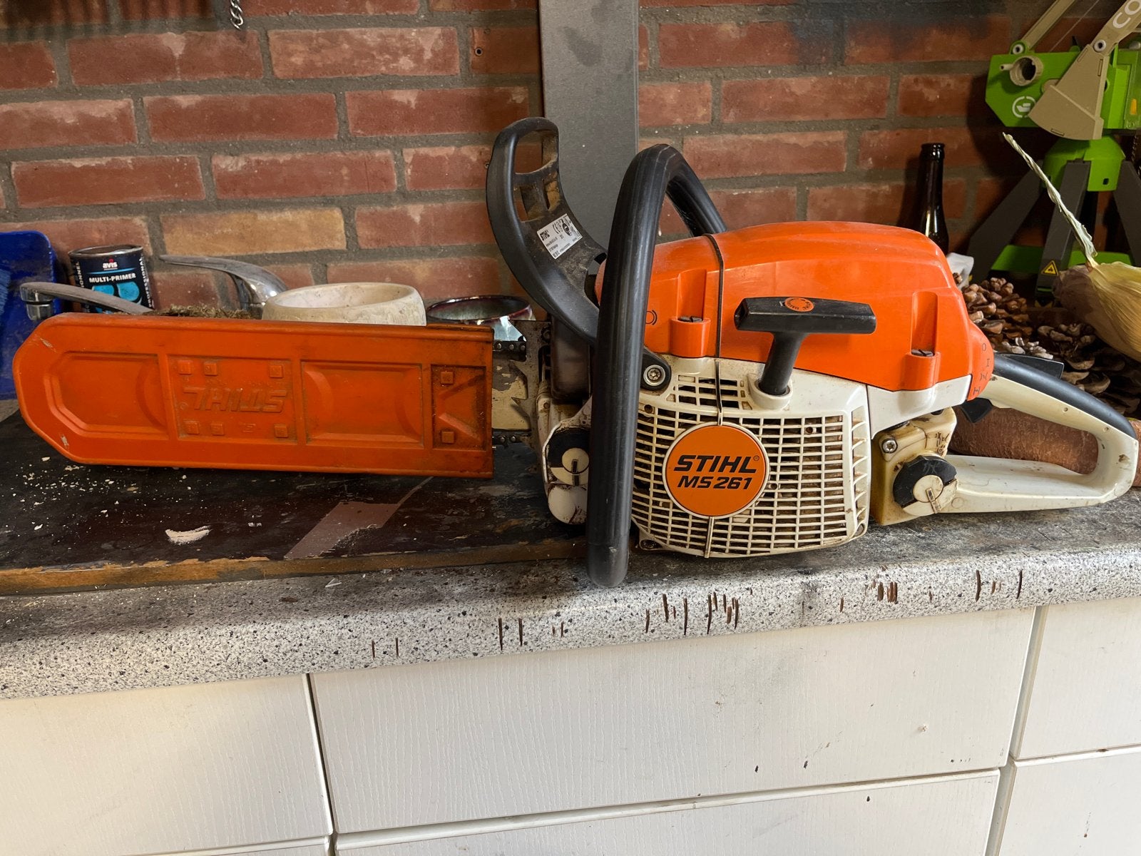 Stihl MS 261 Motorzaag met zaagbladbeschermer, Ophalen of Verzenden