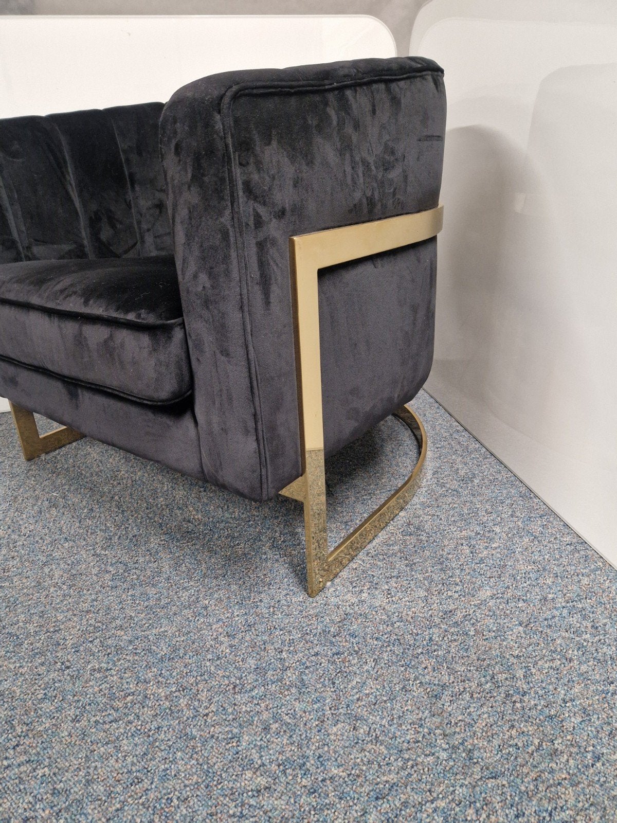 Fauteuil,stoel, Ophalen, Modern, Luxe, Glamour, Zwart, Zo goed als nieuw