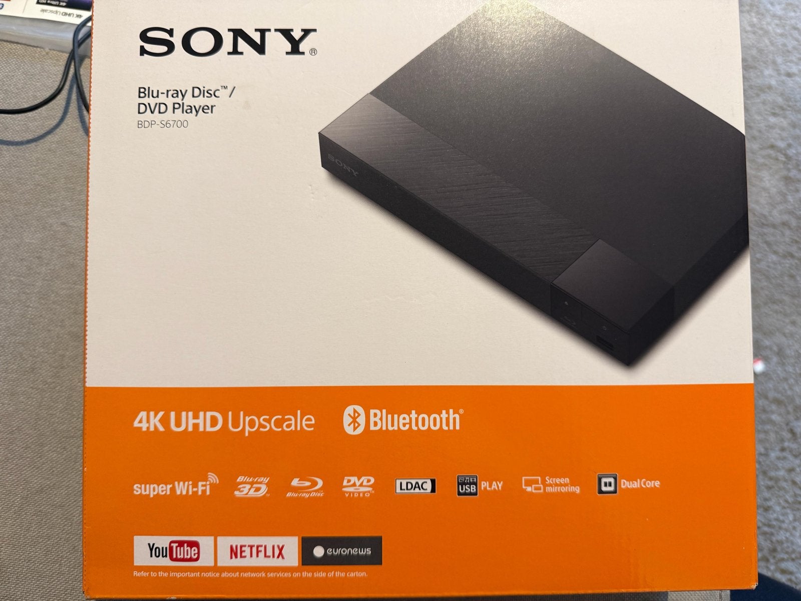 Sony BDP-S6700 Blu-ray Disc/DVD Speler met 4K Upscale, Ophalen of Verzenden, Zo goed als nieuw, Sony