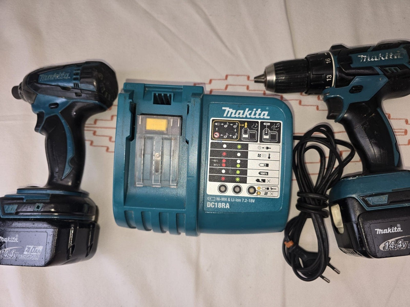 Makita 14.4v set, Gebruikt, Ophalen of Verzenden, Boor- en Schroefmachine, Minder dan 400 watt