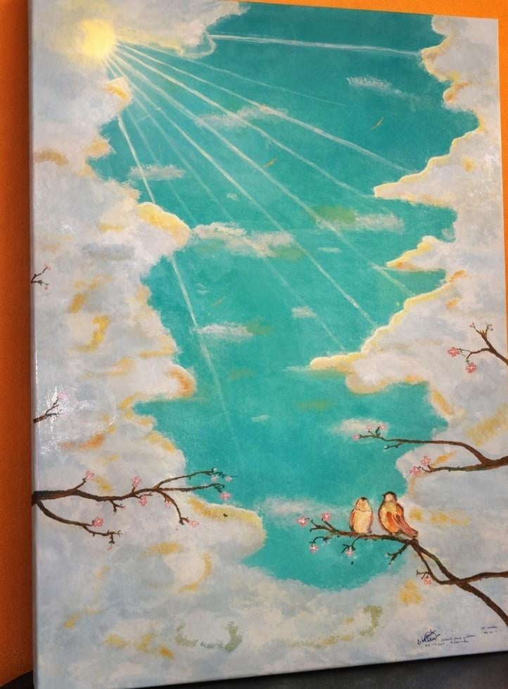 Ode to life, Antiek en Kunst, Kunst | Schilderijen | Modern, Ophalen of Verzenden