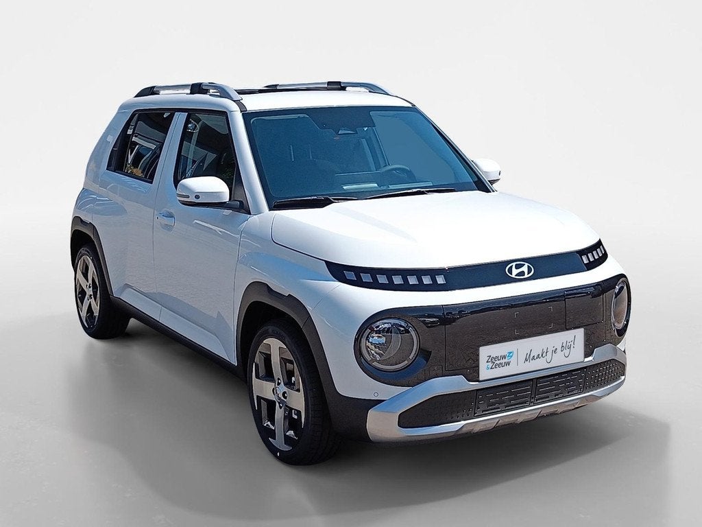 Hyundai INSTER Pulse Advanced 42 kWh | Schuif-/kantel dak |, Auto's, Hyundai, 12 maanden, Stof, Zwart, Wit