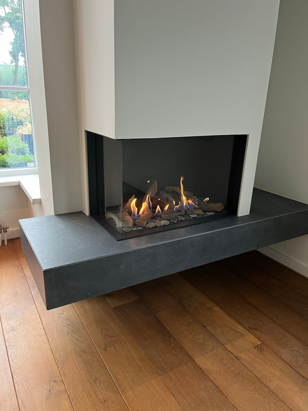 Moderne Bellfires gashaard met afstandsbediening, Huis en Inrichting, Ophalen, Gebruikt, Inbouwhaard, Gashaard