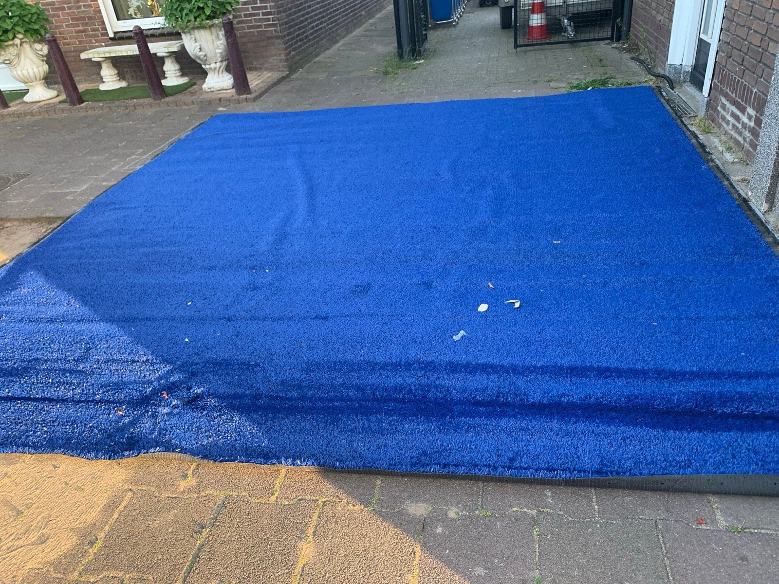 Blauw kunstgras, ideaal voor sport /speelplaats tuin camping, Ophalen, Nieuw, 10 tot 20 m², Kunstgras