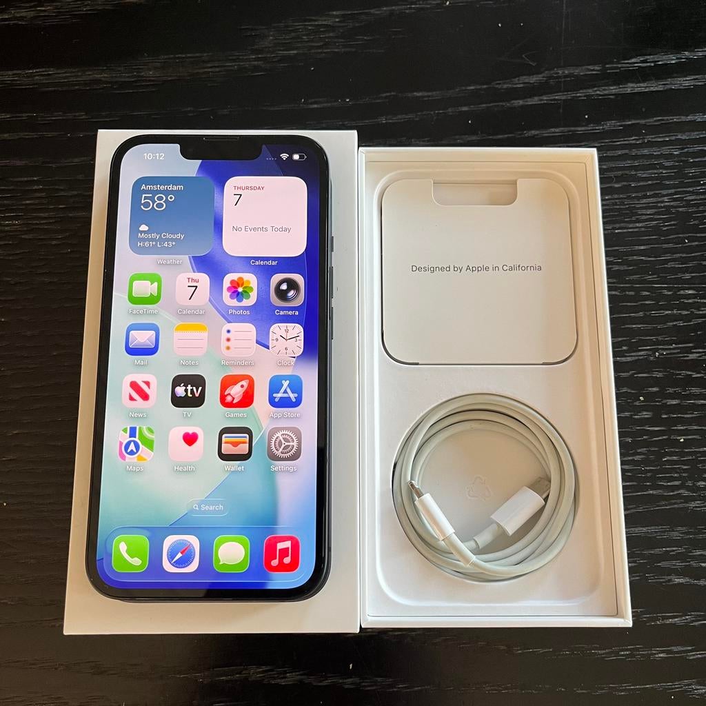 iPhone 13 - Blauw - 98% - 128GB - Nieuwstaat, 128 GB, Blauw, IPhone 13, Ophalen of Verzenden