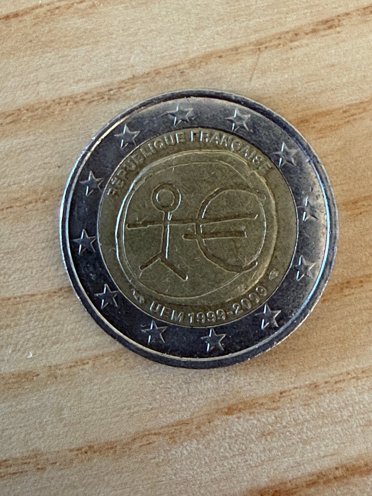 Stickman 2 euro munt Frankrijk, Ophalen of Verzenden, Frankrijk, 2 euro, Losse munt