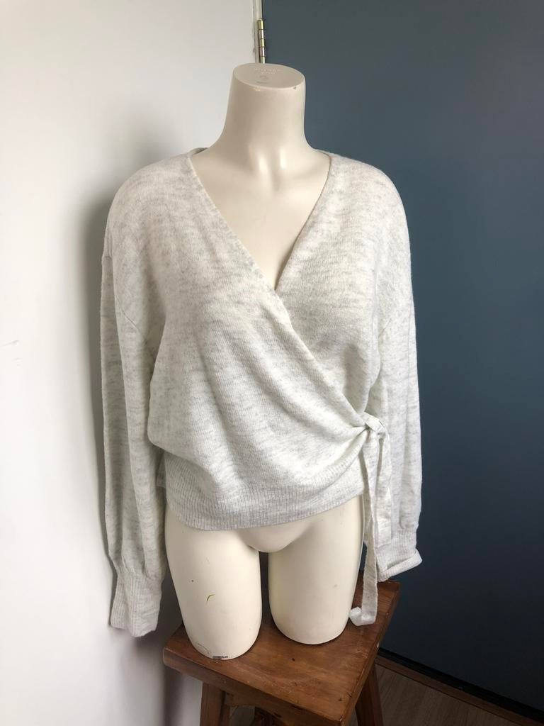 Hema grijs wit wikkelvestje gebreid zacht l, Kleding | Dames, Truien en Vesten, Maat 42/44 (L), Ophalen of Verzenden, Zo goed als nieuw