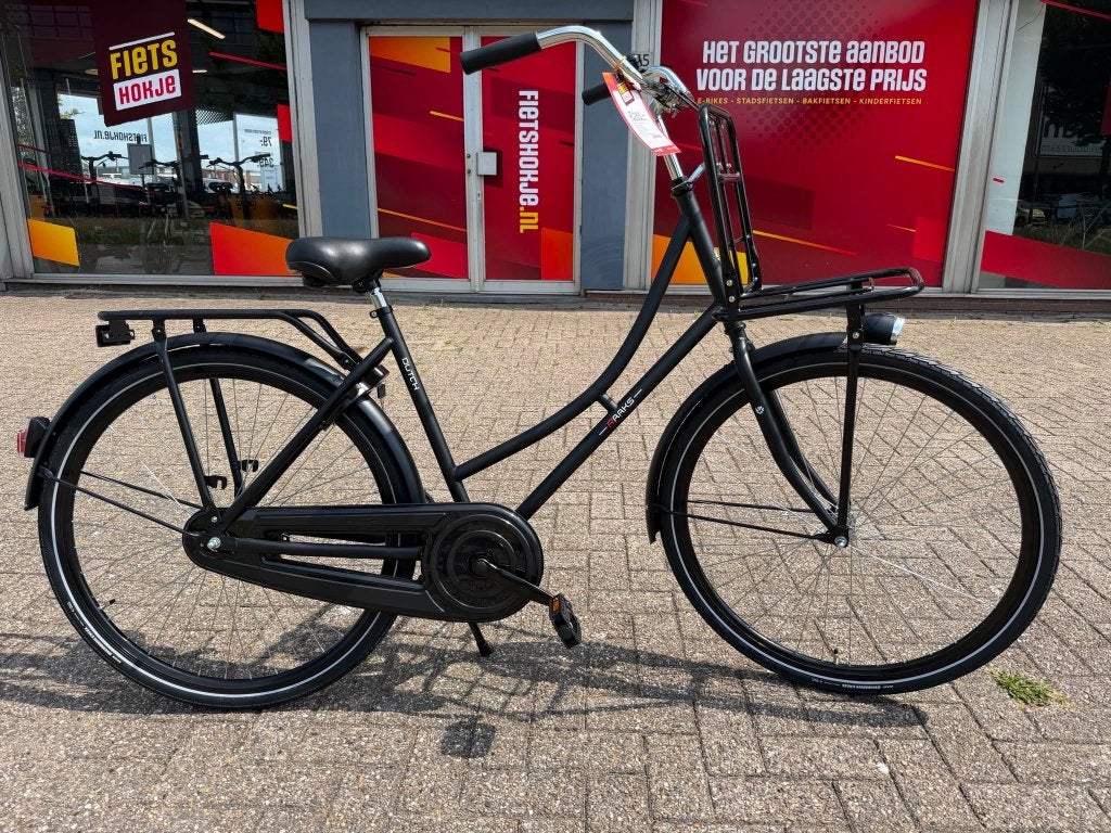 Fietshokje Beverwijk: Raaks Omafiets Dutch met rekje NIEUW