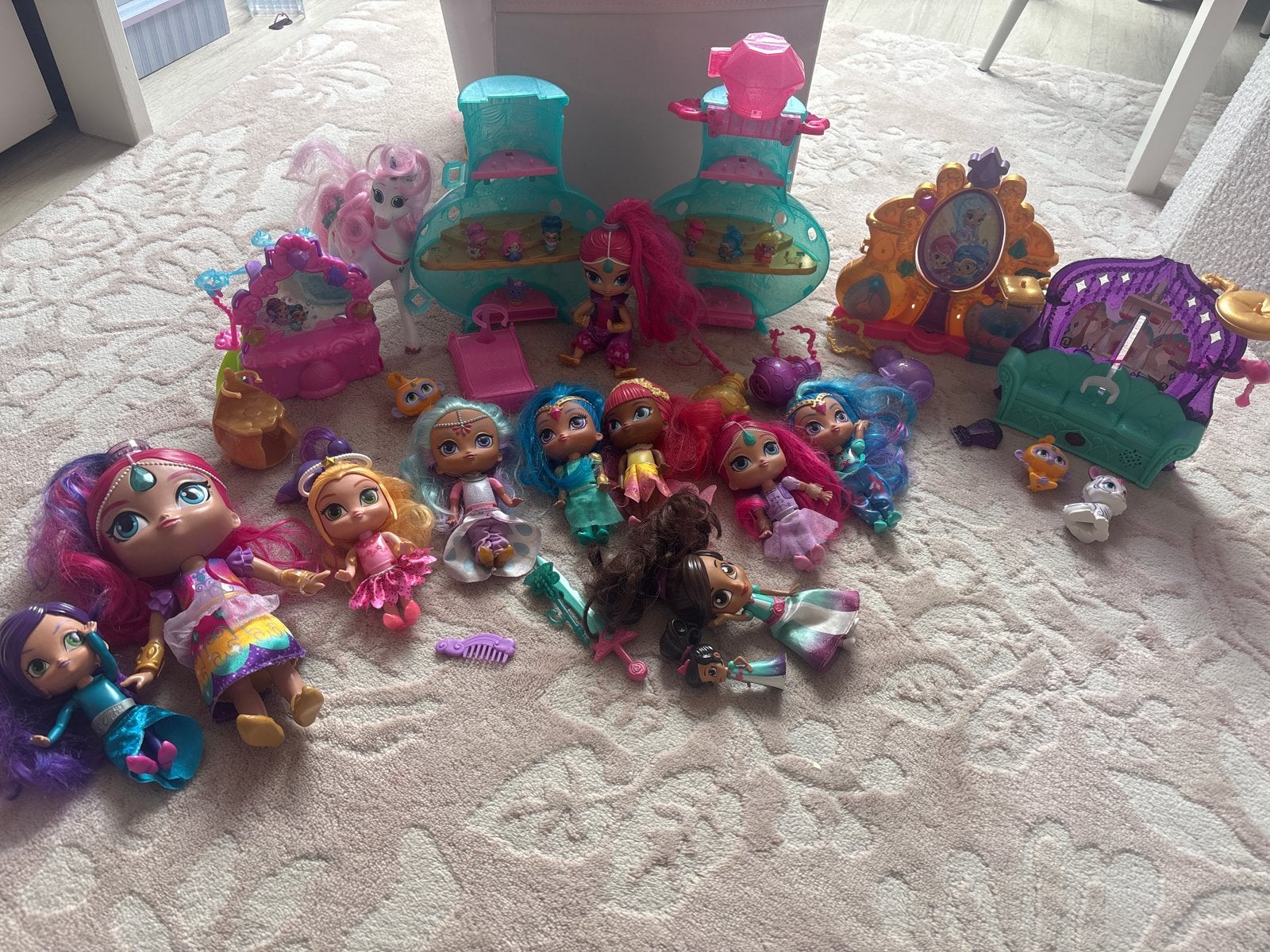 Shimmer en Shine speelset met poppen en accessoires, Ophalen, Gebruikt, Overige typen