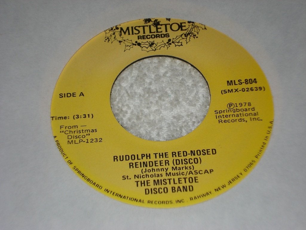 Mistletoe Disco Band  Rudolph The Red Nosed  Usa  Kerst Org, Originele persing, Ophalen of Verzenden, Zo goed als nieuw, Pop