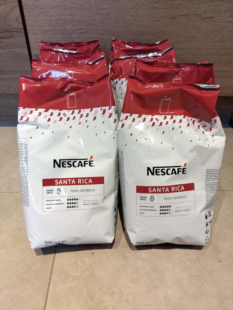 Nescafe Santa Rica oploskoffie 8 zakken nieuw, Overige typen, Ophalen of Verzenden, Nieuw