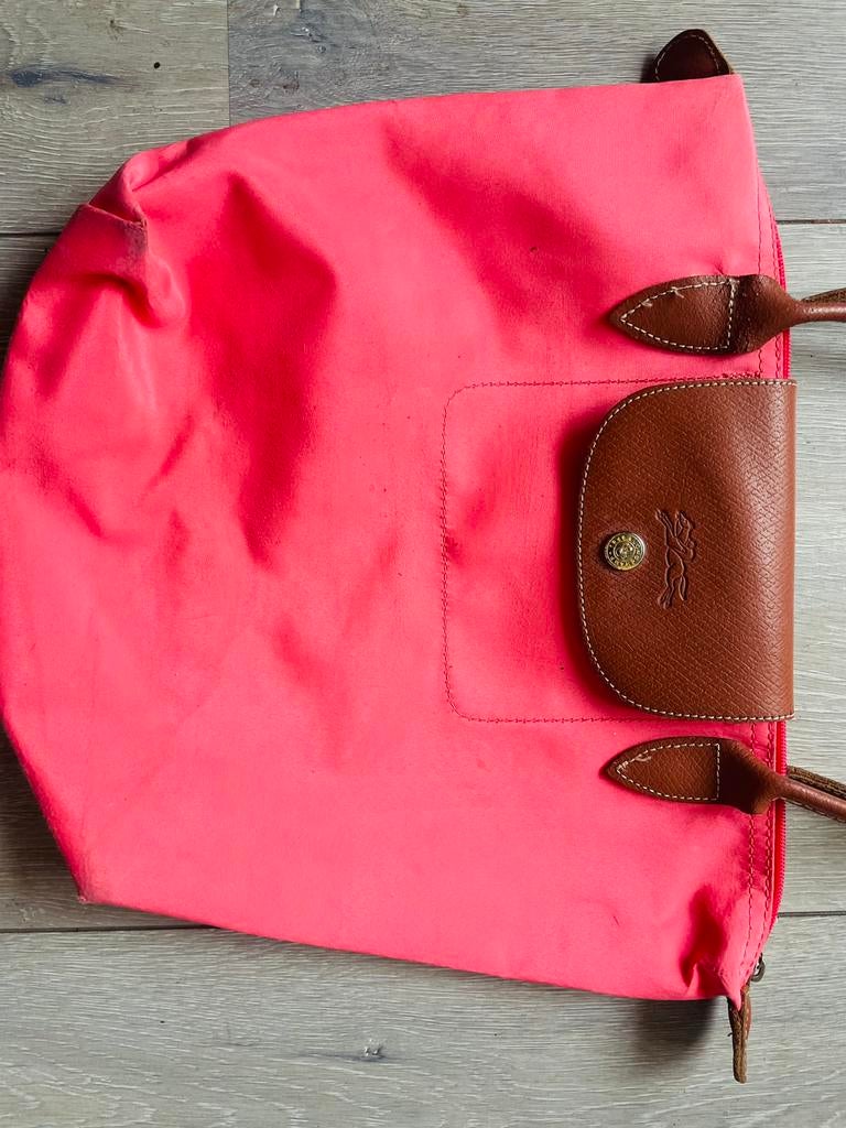 Te koop: tas, Longchamp, roze, size M, Ophalen of Verzenden, Roze, Schoudertas, Minder dan 30 cm