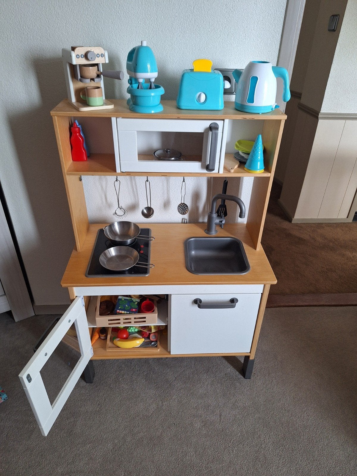 IKEA Houten Speelkeuken met Veel Accessoires, Ophalen, Zo goed als nieuw, Hout, Speelkeuken