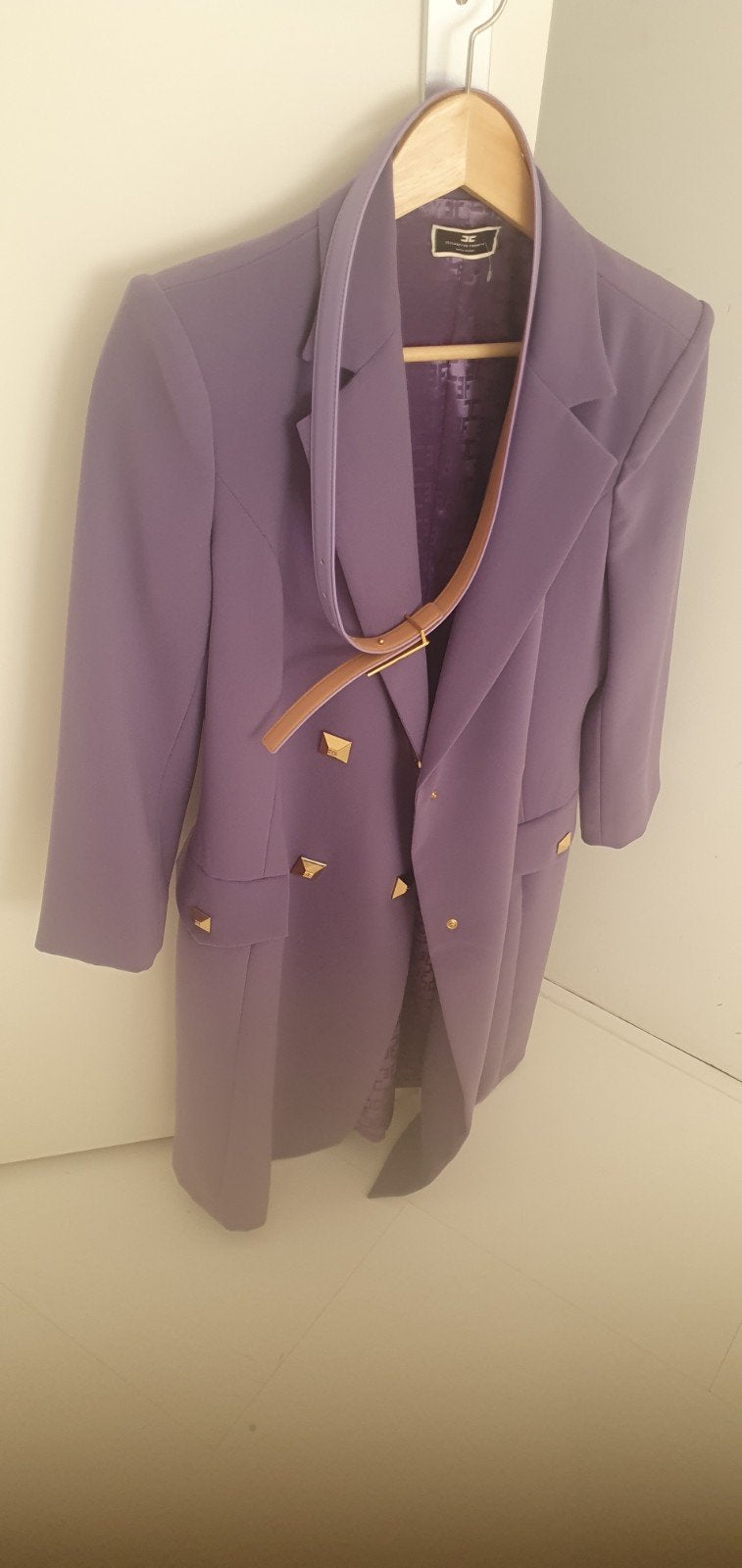 ELISABETTA FRANCHI blazer dress it 44, Kleding | Dames, Elisabetta franchi, Verzenden, Nieuw, Paars