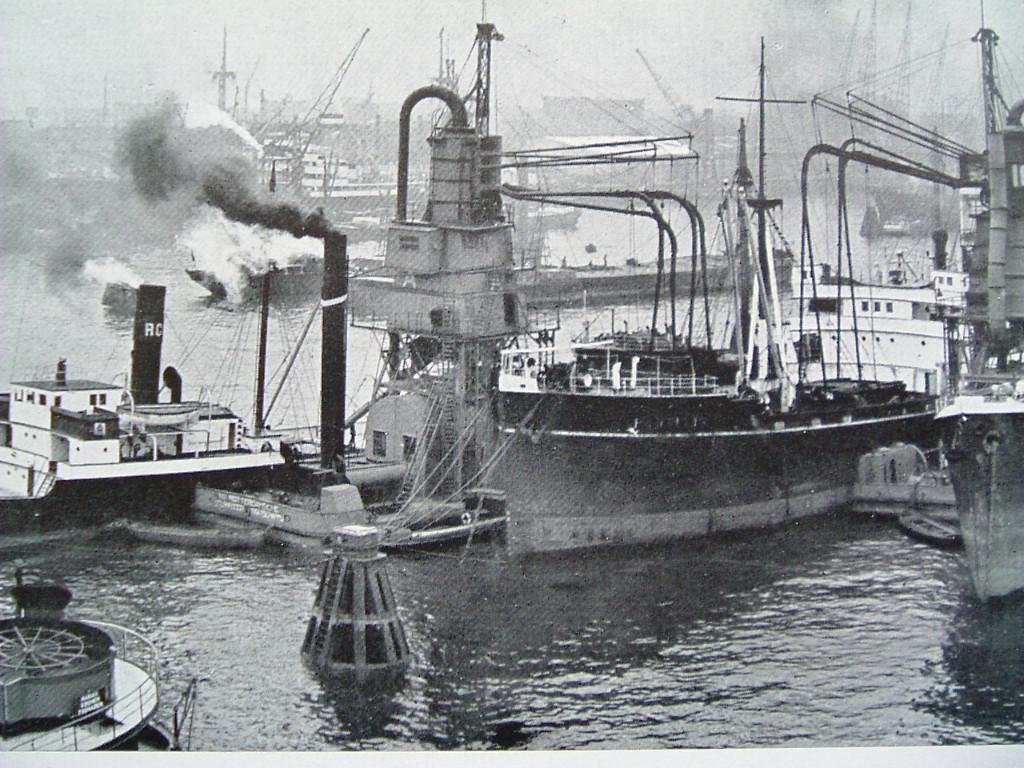De haven van Rotterdam - 1945., Antiek en Kunst, Ophalen of Verzenden, A. Beerman