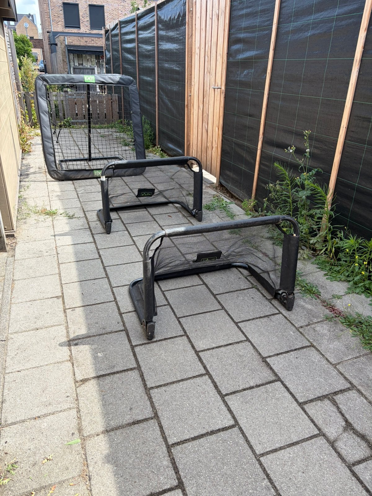 2x Voetbal mini doeltjes + rebounder bouncer Exit Toys panna, Maat XS of kleiner, Ophalen, Zo goed als nieuw, Overige typen