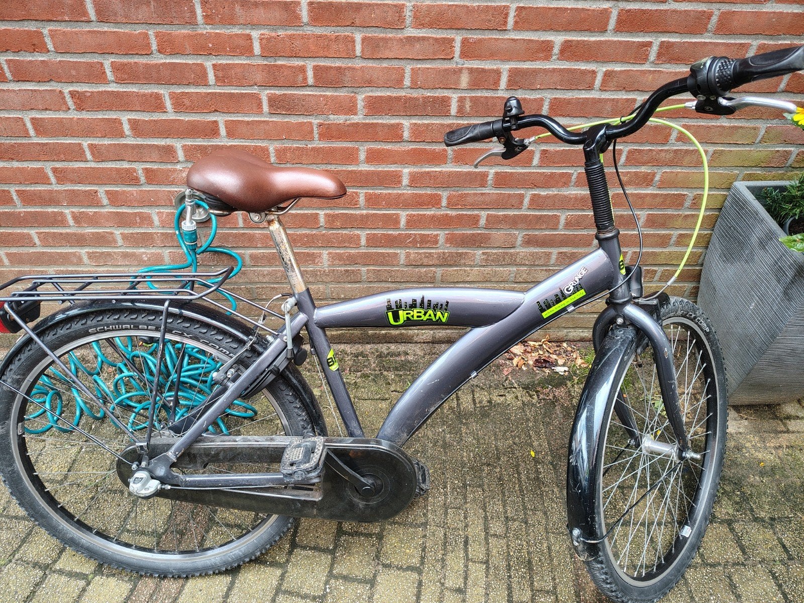 Leuke jongensfiets 10-12 jaar, z.g.a.n. banden en slot, Gebruikt, Velgrem, Versnellingen, Minder dan 49 cm