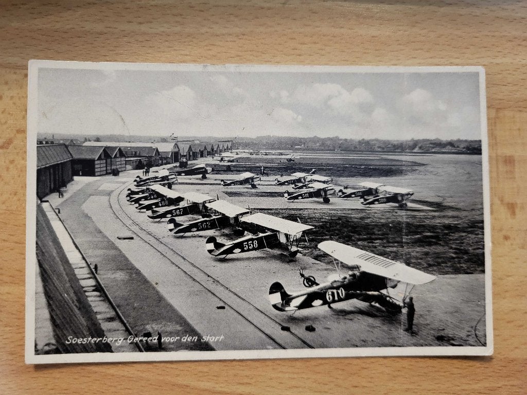 SOESTERBERG vliegbasis vliegtuigen FOKKER 1934 TOPKAART, Verzamelen, Ophalen, Voor 1920, Utrecht