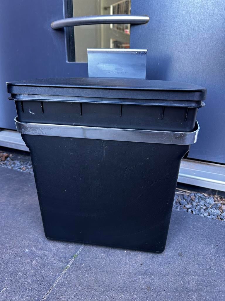 2x Simplehuman afvalbak 10L, Gebruikt, Ophalen of Verzenden, Rvs, Minder dan 50 cm