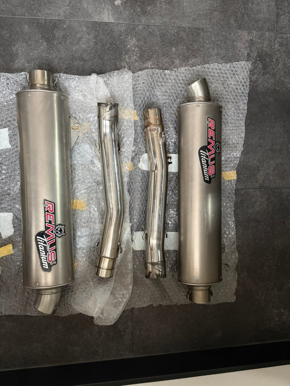 REMUS Titanium uitlaatset Voxan Café Racer 1000, Motoren, Ophalen of Verzenden, Gebruikt