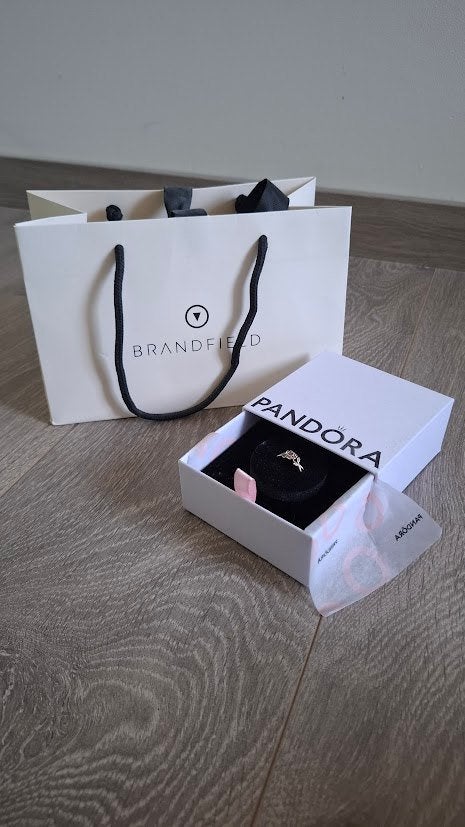 Pandora ring, Sieraden, Tassen en Uiterlijk, Ringen, Ophalen, Roze, Met edelsteen, Dame