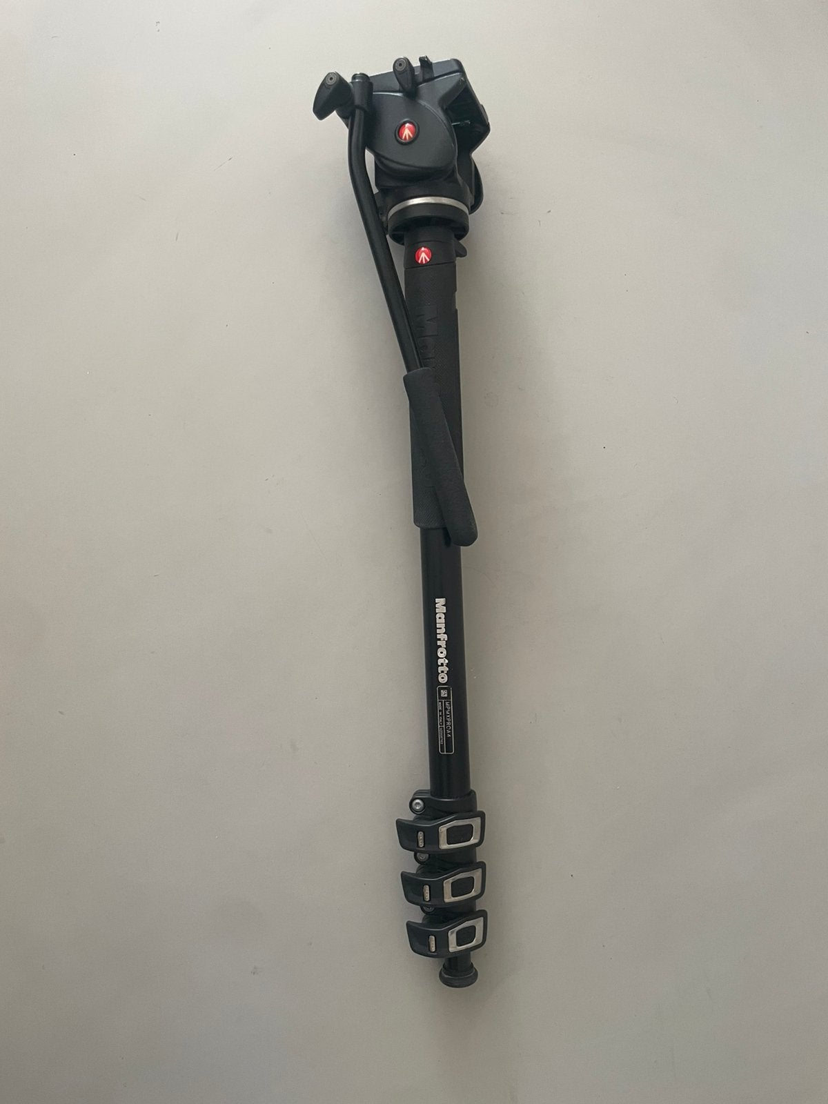 Manfrotto monopod met video head, Gebruikt, Ophalen of Verzenden, 175 cm of meer, Manfrotto
