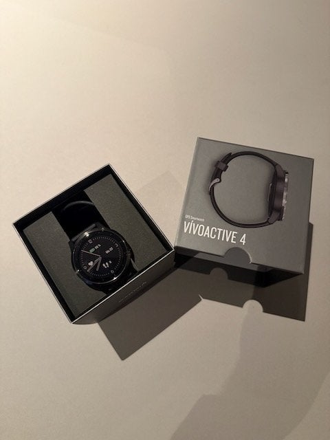 Garmin vívoactive 4 smartwatch – ongebruikt – originele doos, Stappen, Zwart, Garmin, Ophalen of Verzenden