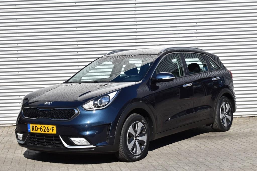 Kia NIRO 1.6 GDI HYBRID DYNAMICLINE / APPLE/ANDROID AUTO / T, Auto's, Kia, 1580 cc, Blauw, Origineel Nederlands, 26 km/l