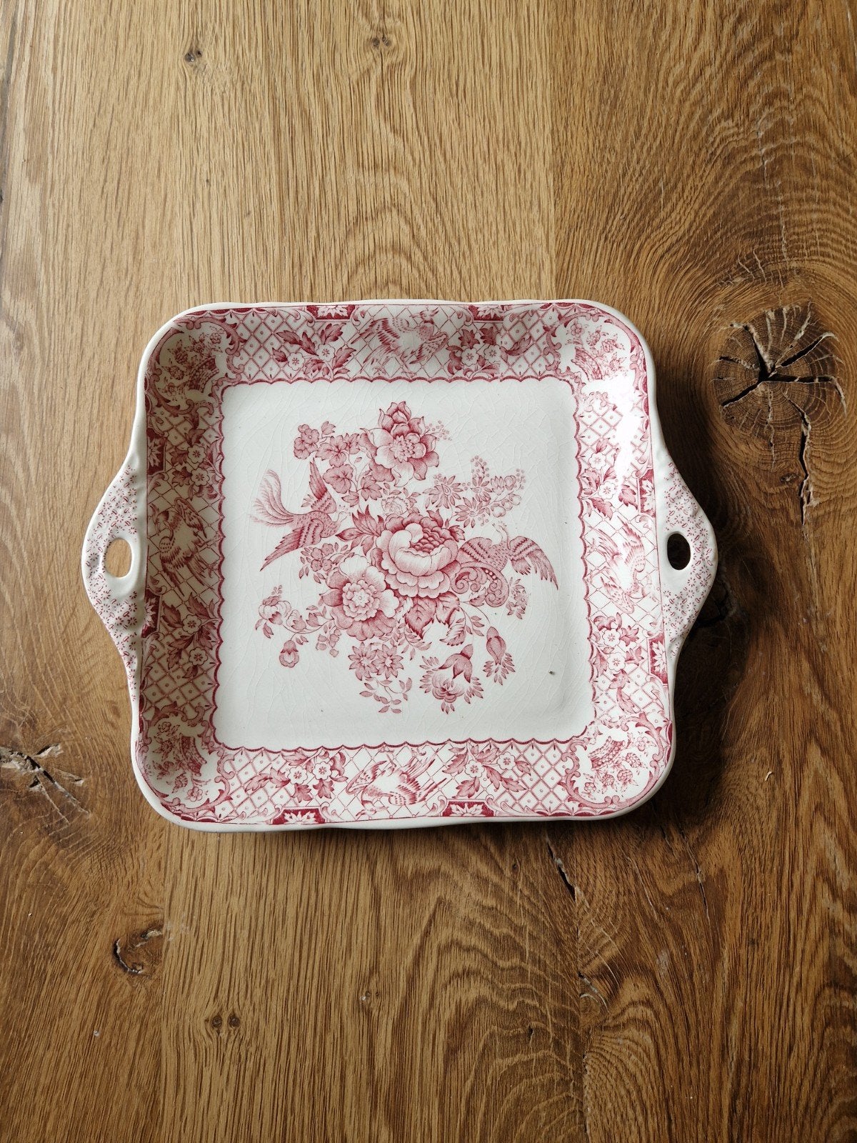 Taart-/gebaksschaal Mason's Stratford Pink, Ophalen of Verzenden