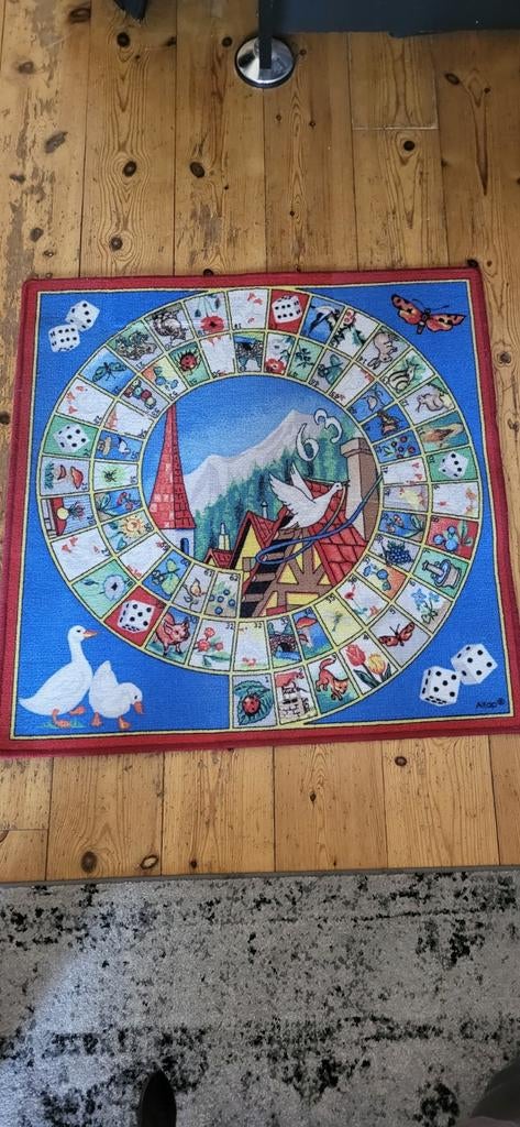 Ganzenbord Vloerkleed - Groot Formaat Spelmat, Hobby en Vrije tijd, Gezelschapsspellen | Bordspellen, Vijf spelers of meer, Ophalen