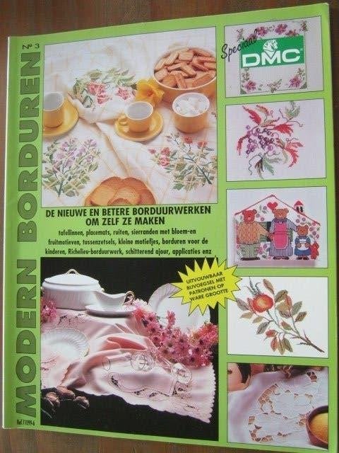 Borduurboek vol patronen zie foto`s   nr 3650, Verzenden, Zo goed als nieuw, Handborduren, Patroon