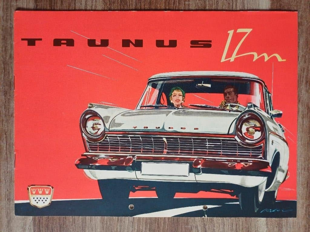 Ford Taunus 17M brochure uit 1959, Ophalen of Verzenden, Gelezen, Ford