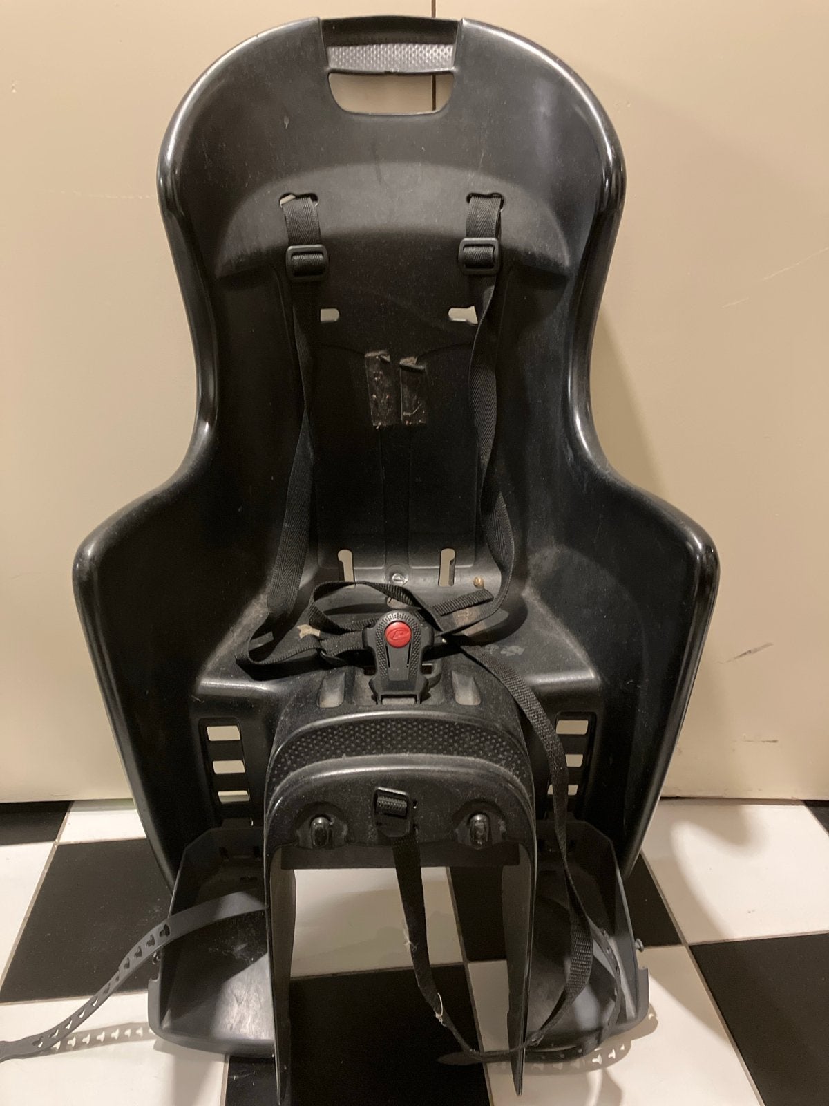 Polisport Achterzitje voor fiets - Zwart, Fietsen en Brommers, Ophalen, Achterzitje, 9 t/m 18 kg, Gebruikt