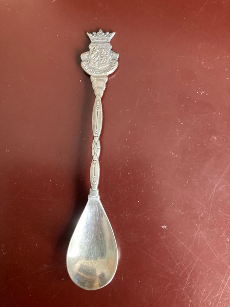 Te koop verzilverd lepeltje Noord-Holland, Antiek en Kunst, Antiek | Bestek, Ophalen of Verzenden