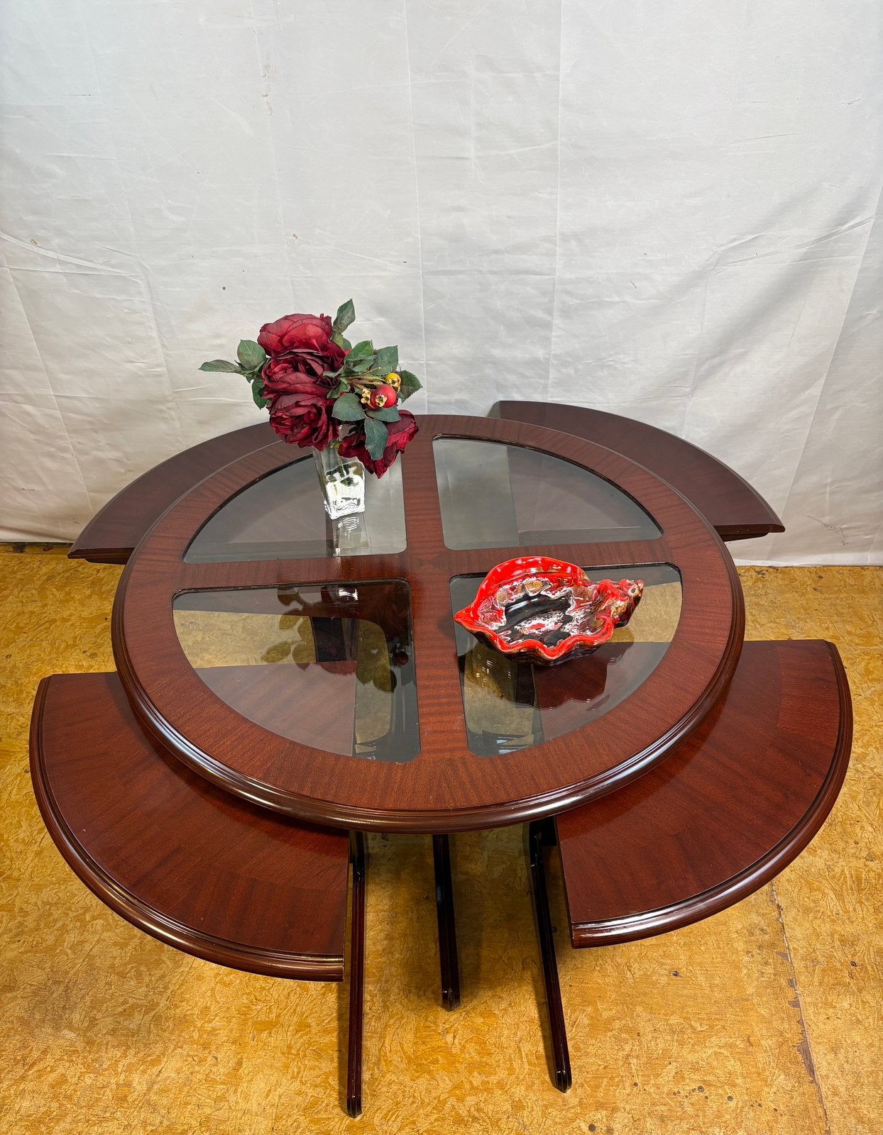 Gratis bezorging!Vintage Ronde Salontafel Mid-Century Retro, Huis en Inrichting, Gebruikt, 50 tot 100 cm, Mid century retro vintage ronde salontafel GPlan 1970 Engels