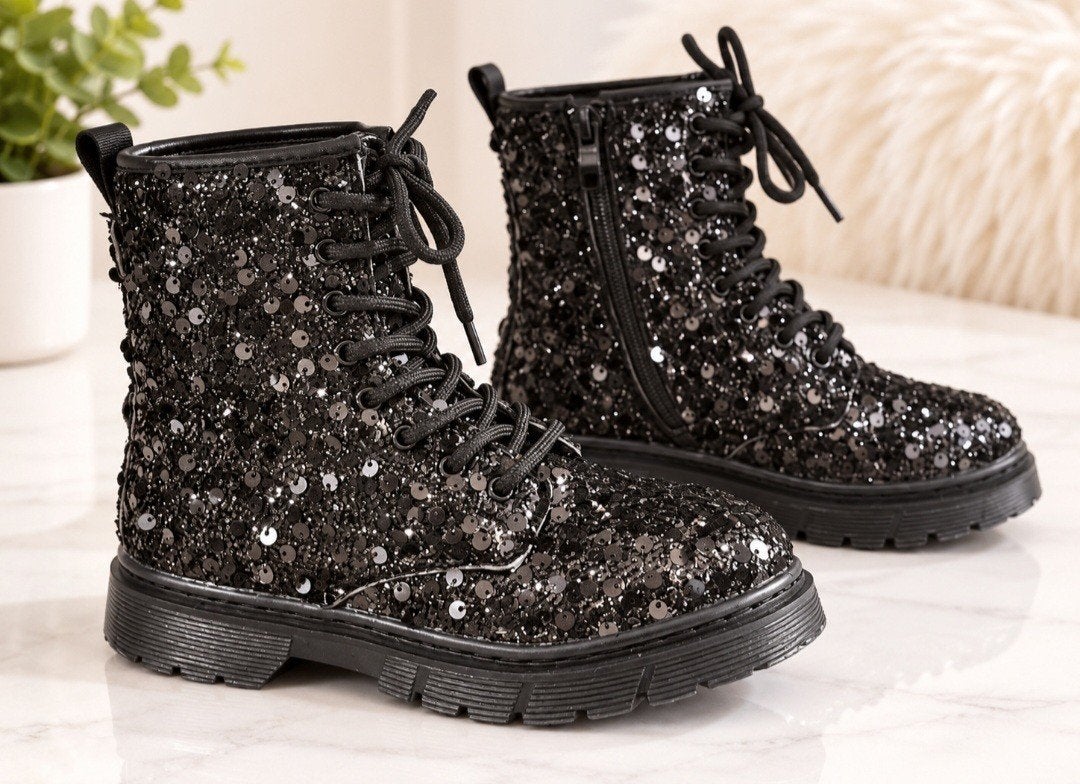 Stoere kinderlaarzen met glitters maat 31 tm 36, Meisje, Nieuw, Ophalen of Verzenden, Laarzen