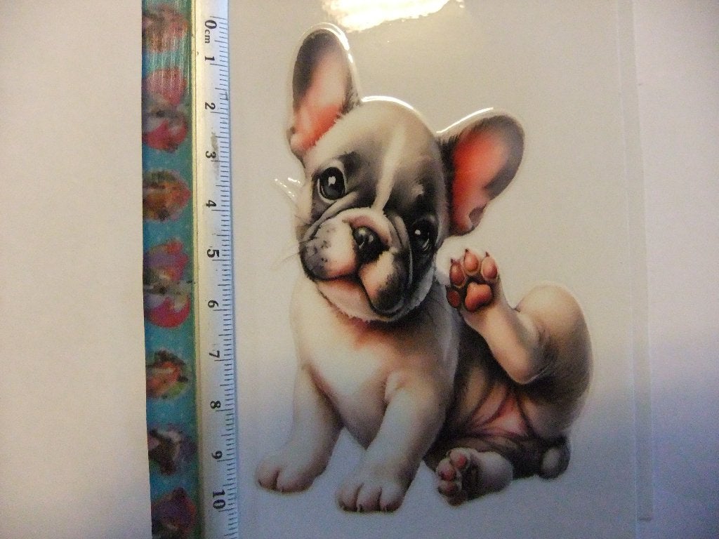 Leuke Franse Bulldog sticker voor mokken en meer, Kunststof, Overige merken, Overige typen, Nieuw