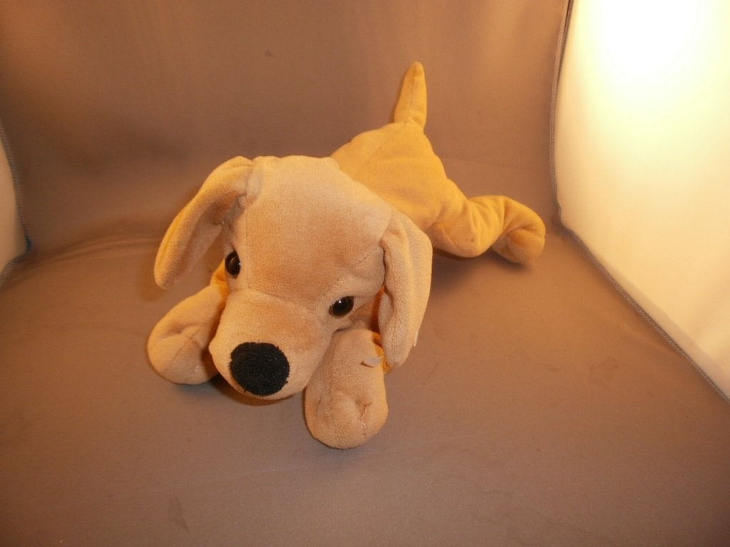 nicotoy  Simba toys hond bruin zwarte neus velours 28cm ogen, Zo goed als nieuw, Middelgroot (20 tot 80 cm), Wasbaar, Nicotoy