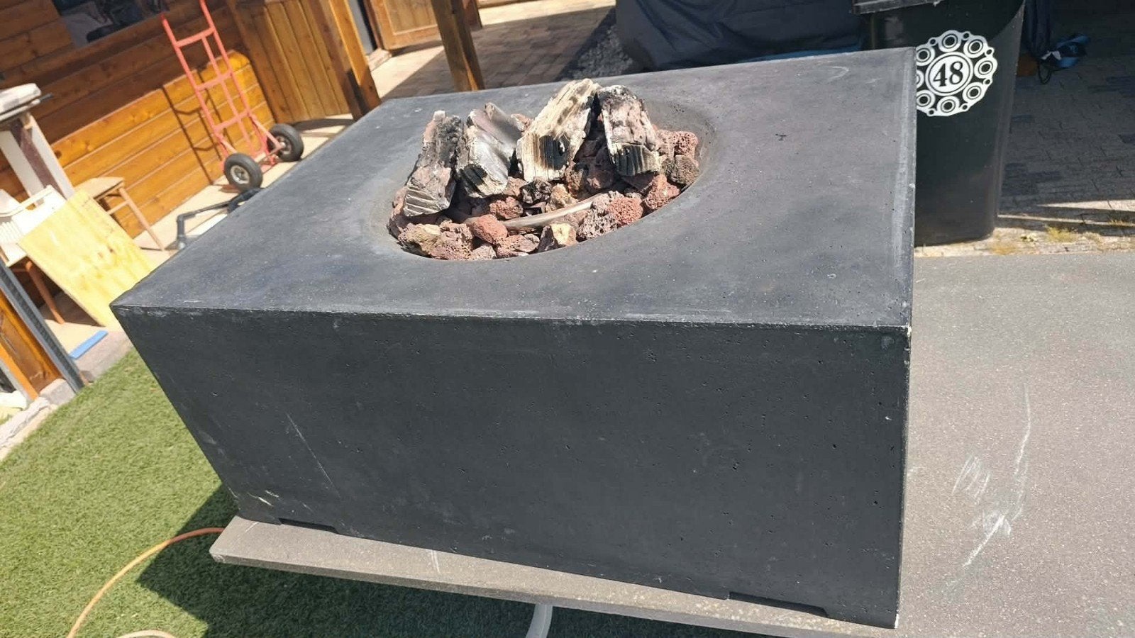 Happy Cocooning vuurtafel - Zwart beton, Ophalen, Gebruikt, Vuurkorf