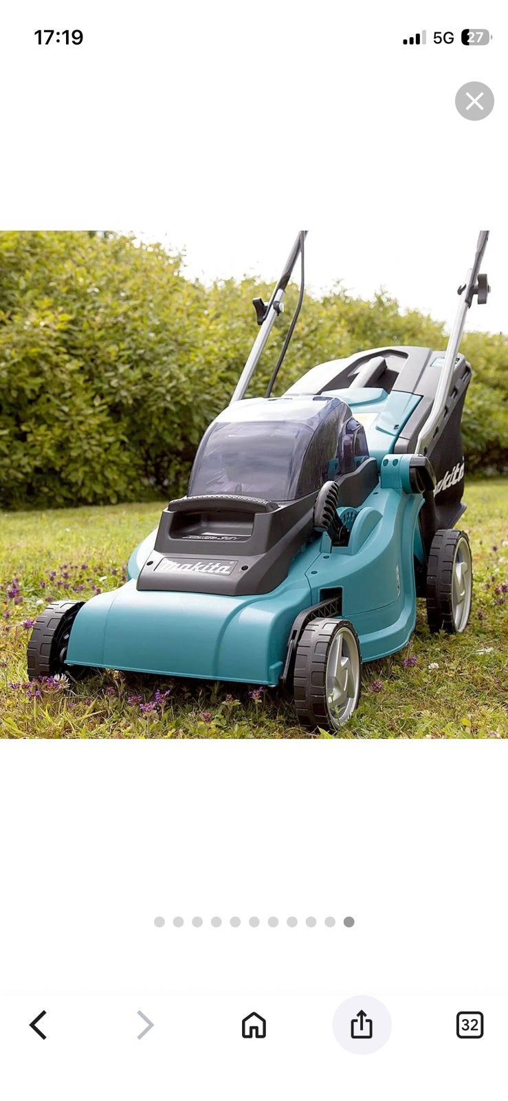 Grasmaaier makita, Tuin en Terras, Ophalen, Cirkelmaaier, Gebruikt, Accu-grasmaaier