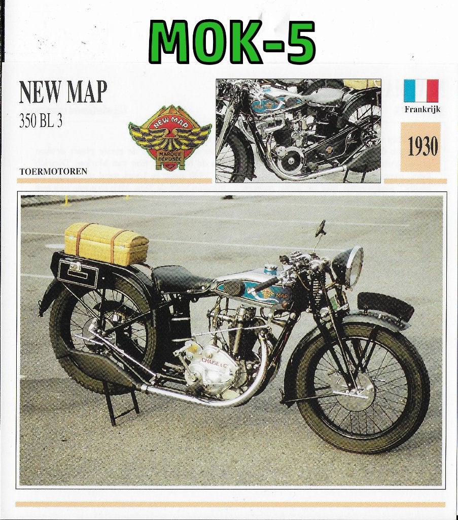 Mok-5 motorkaart new map 350bl 3 1930, Ophalen of Verzenden, Zo goed als nieuw, Auto's